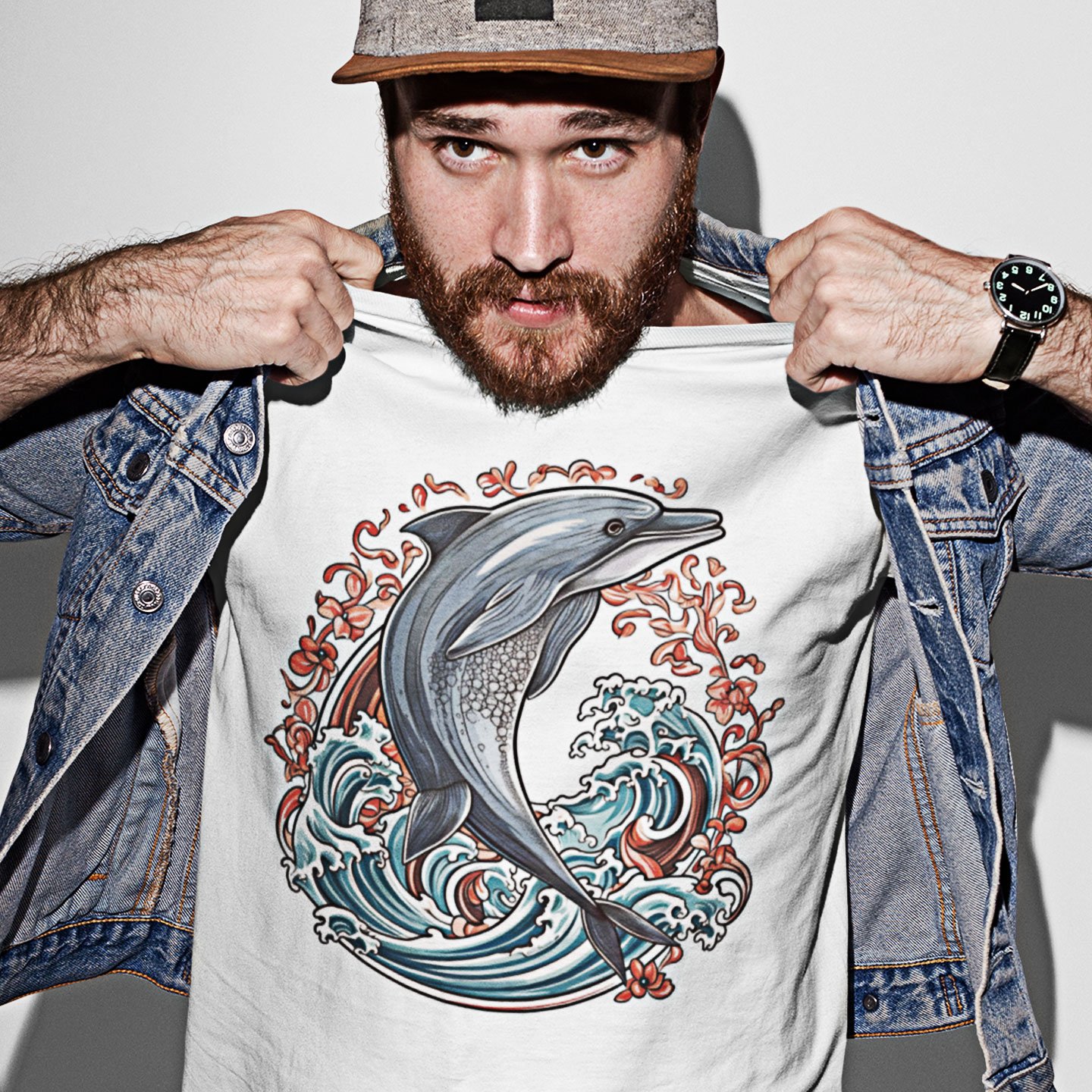 delfin-tshirt-m