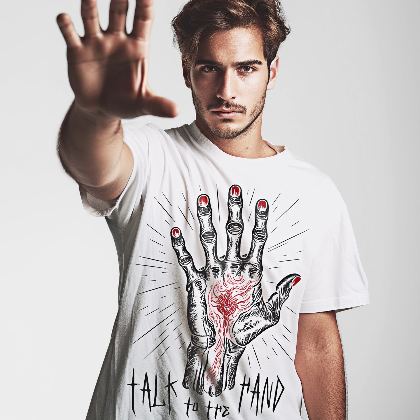 talk-to-the-hand-tshirt-m